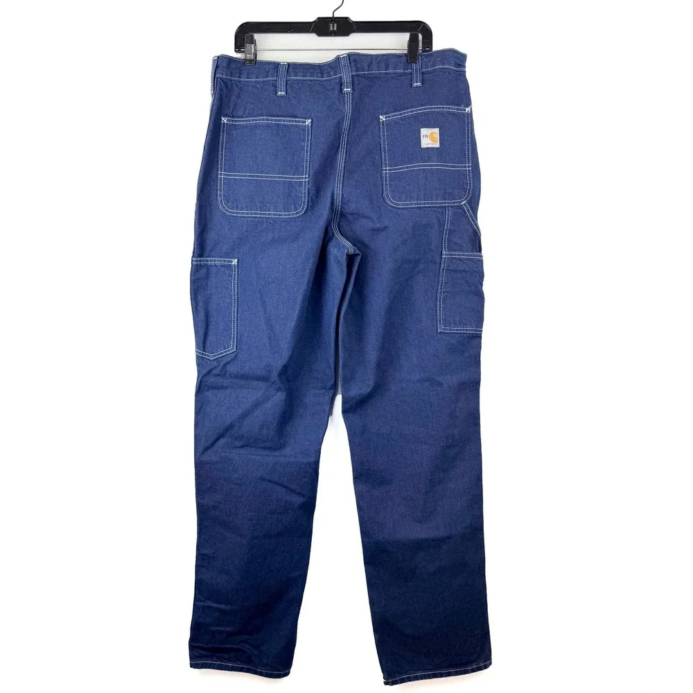 Carhartt FR Flame Resistant Carpenter Jeans Mens 36x36 Blue Denim
